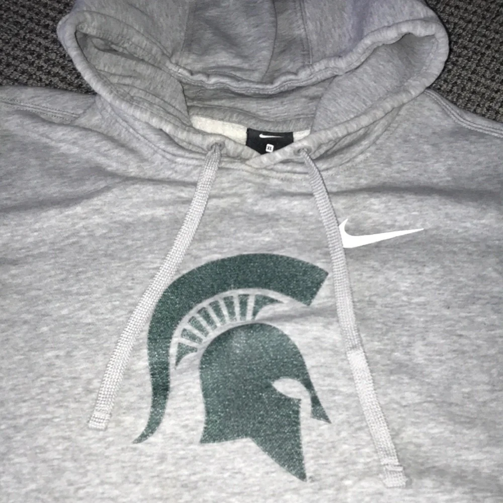 Nike Light Gray‎ Hooded Sweatshirt Michigan State Spartans